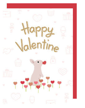 バレンタインミニカード4538480741046
